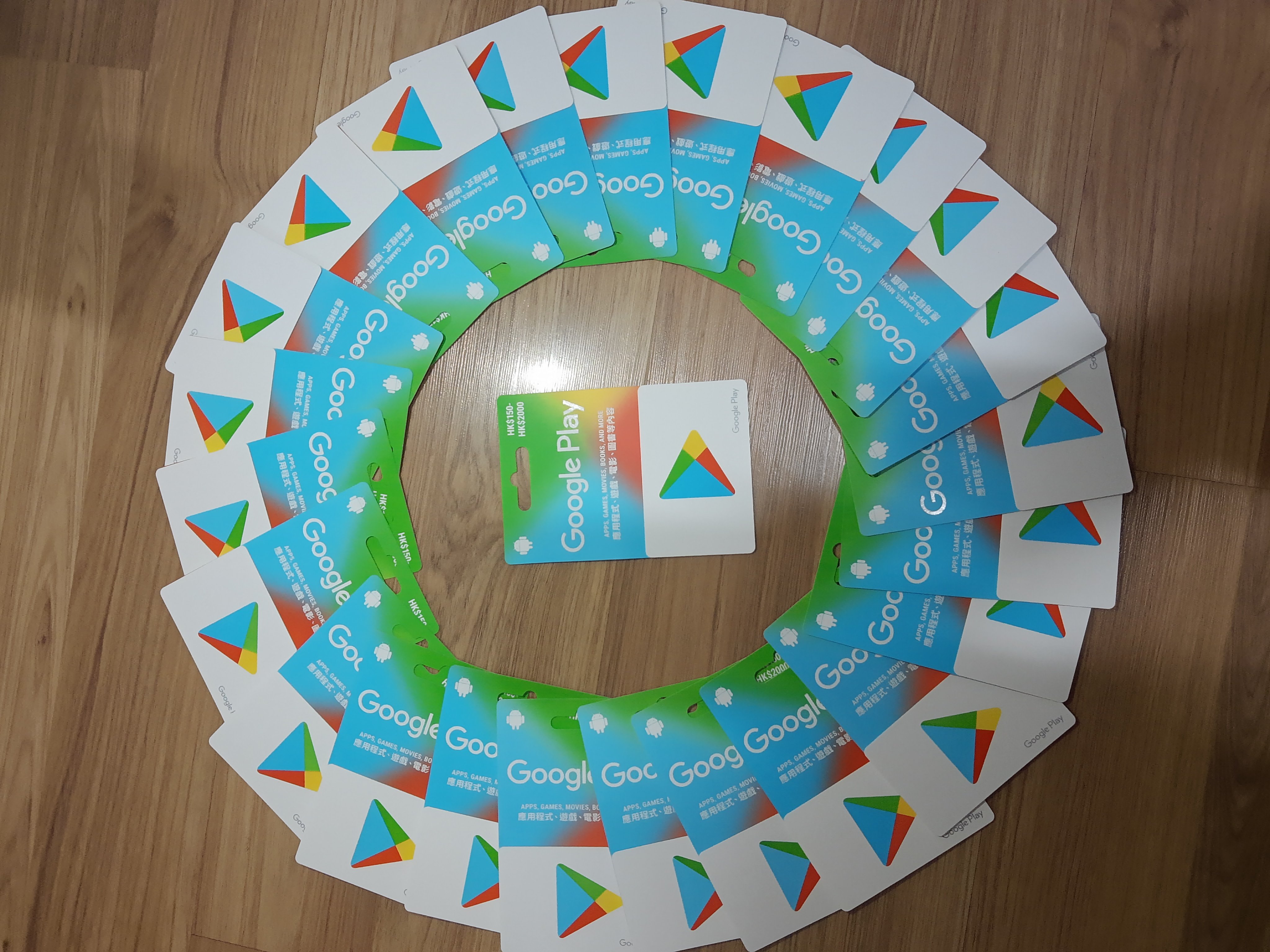 香港谷歌google play礼品卡gift card 1000港 充值卡 自动发货