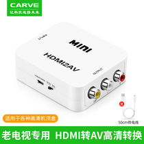 hdmi转av高清转换器1080p 老电视机大麦盒子机顶盒转接线连接线HDMI转AV小米盒子视频高清接口接老电视