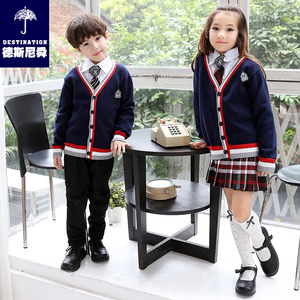 英伦幼儿园园服小学生校服秋款毛衣针织衫男女大合唱长袖儿童套装儿童校服