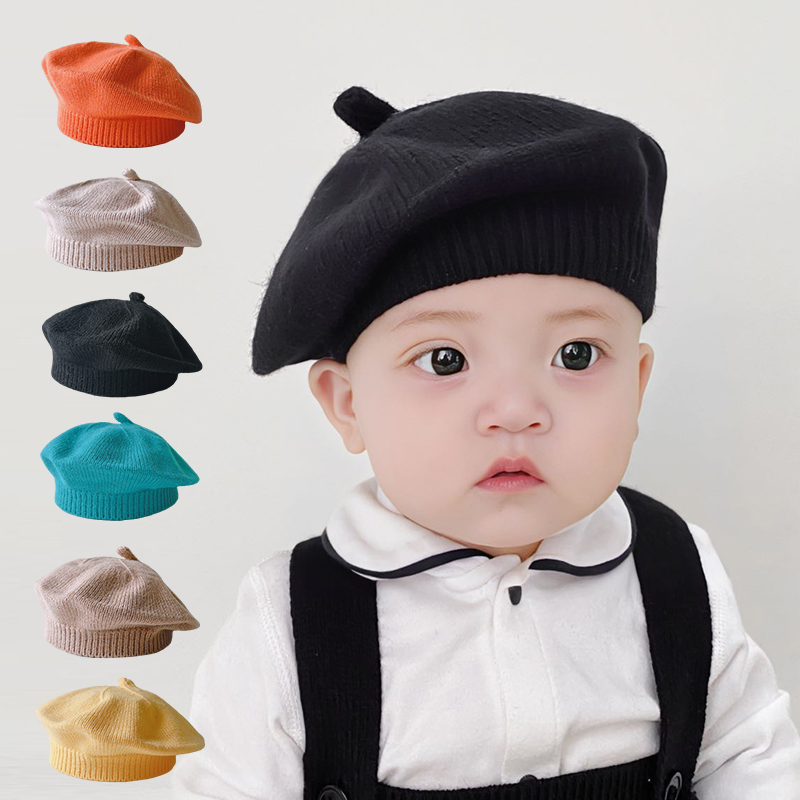 婴儿宝宝帽子秋冬贝雷帽