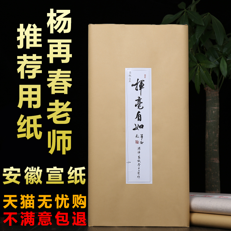 银锦牌安徽泾县三尺四尺加厚宣纸生宣半生半熟毛笔字书法国画作品纸