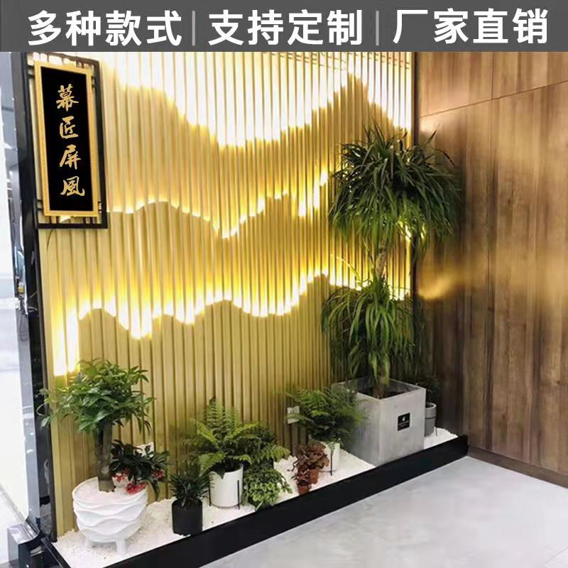 铁艺隔断新中式门口屏风进门玄关客厅酒店茶楼别墅创意装饰隔断墙