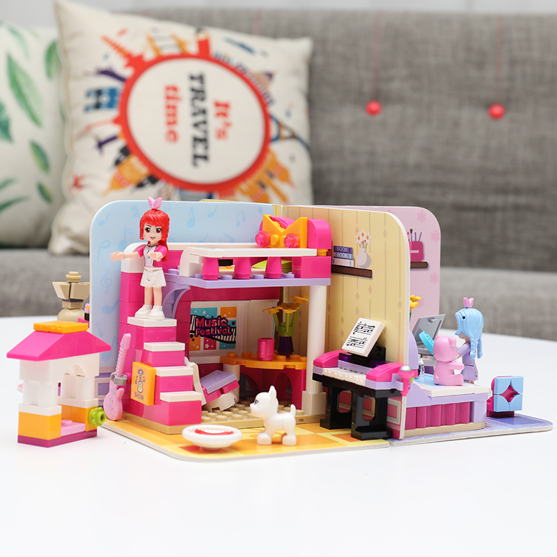 乐高积木城市女孩公主梦卧室系列雪莉别墅模型女童益智拼装玩具