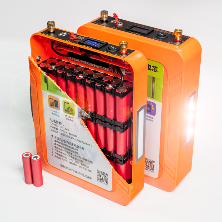进口12v大容量锂电池组松下18650b或21700电芯装户外逆变器疝气灯