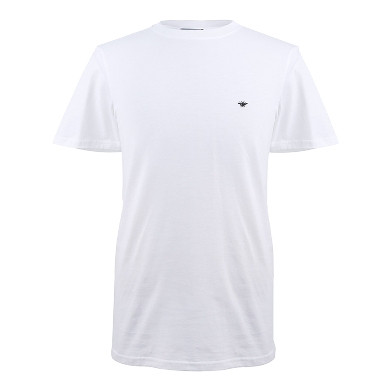 dior/迪奥蜜蜂刺绣 白色纯棉 男士休闲短袖t恤