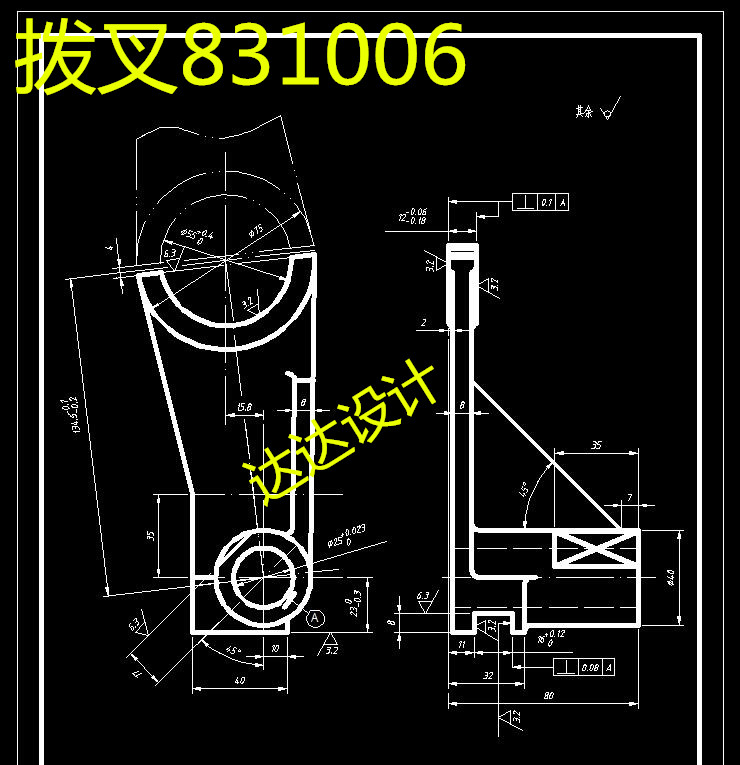 d006-ca6140车床拨叉831006机械加工工艺及各工序夹具三维设计图