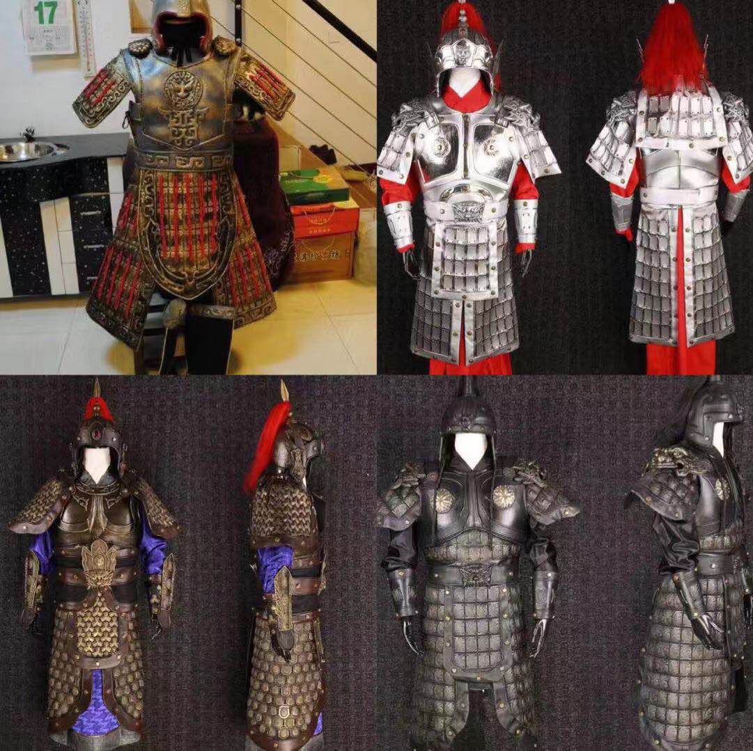 古代将军盔甲 战袍真人铠甲岳飞元帅古装成人可穿盔甲服装出售