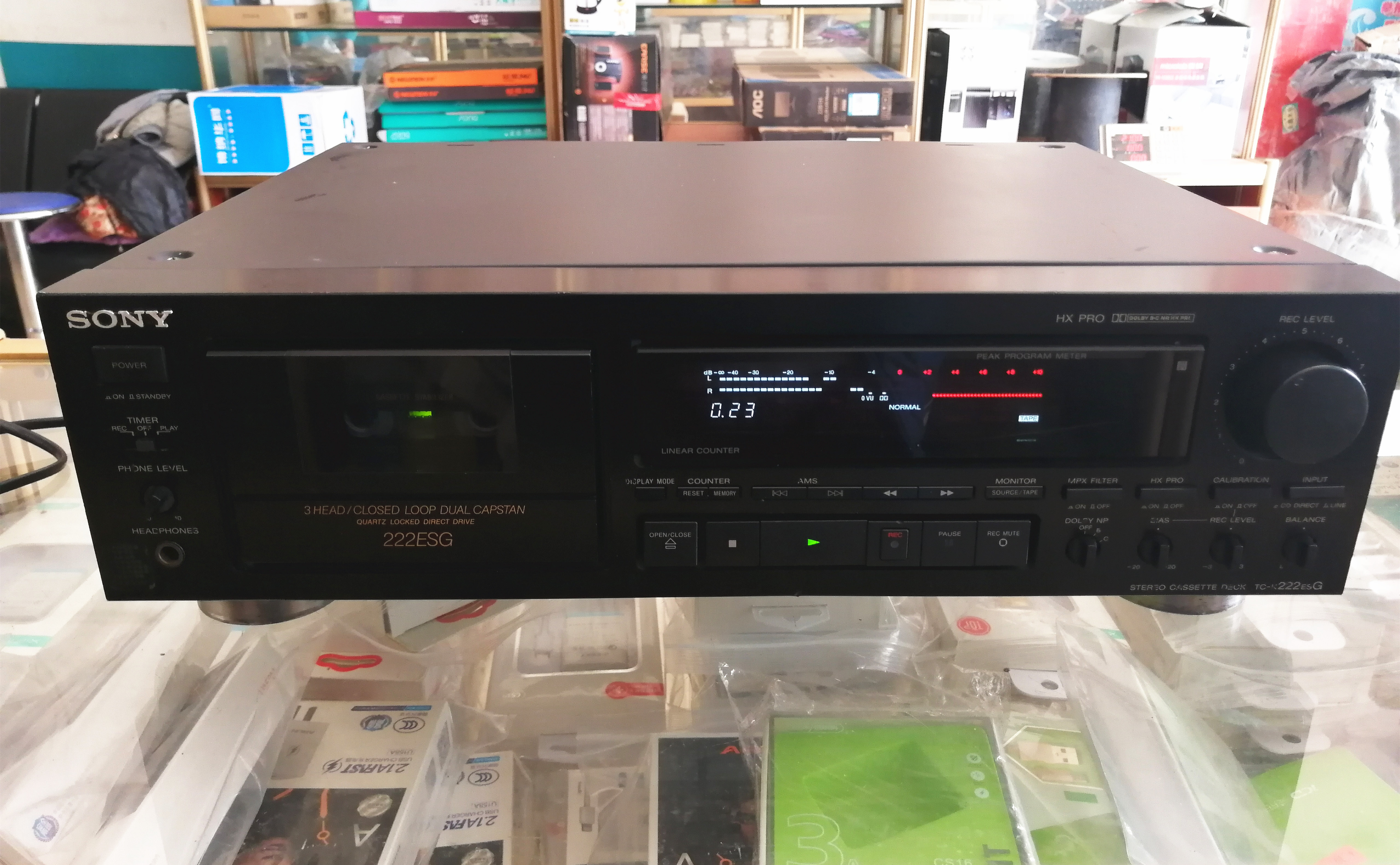 原装索尼三磁头进口tc-k222esg二手台式单卡座高端磁带专业录音机
