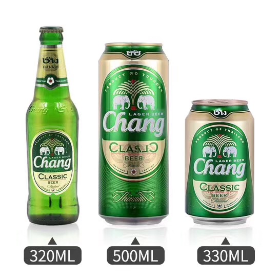 清仓500ml*24听 泰国原装进口chang大象啤酒泰象象牌双象啤酒包