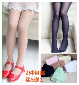 夏季儿童袜子连裤袜超薄女童打底裤小孩防蚊子长筒袜肤色透明丝袜舞蹈袜