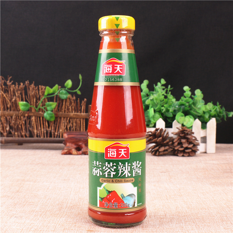 海天蒜蓉辣酱260克*3瓶商用 东北韩式烧烤专用辣椒酱火锅蘸料调料
