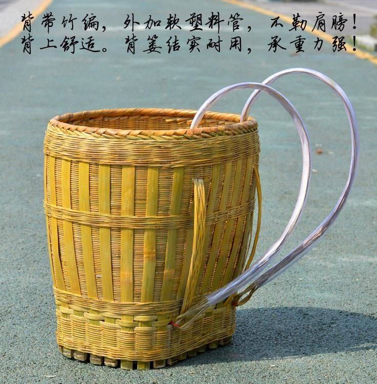 背篼竹编手工贵州农用背篓编织收纳筐家用大人休闲背袋仿藤编背框