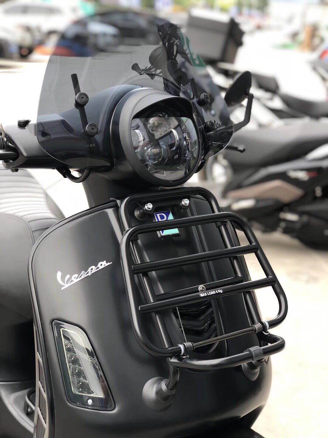 vespa改装 适用比亚乔gts 300 折边小风挡 维斯帕 熏黑电镀小中号