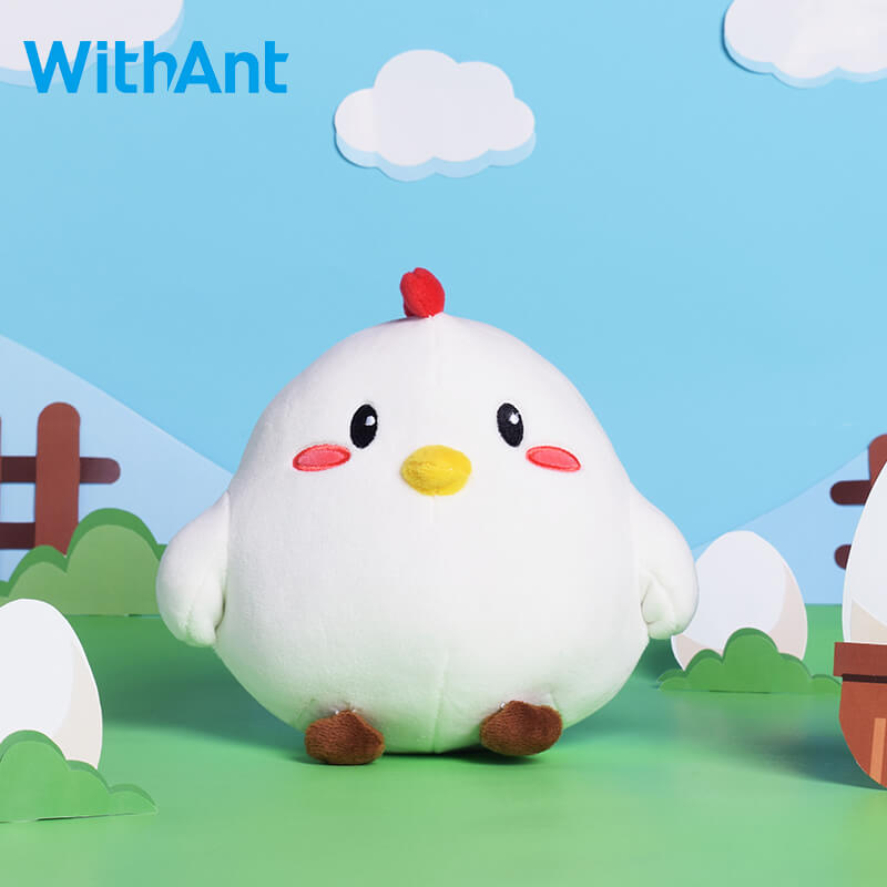 withant蚂蚁庄园小鸡毛绒公仔动漫二次元抱枕靠垫 可爱儿童玩具