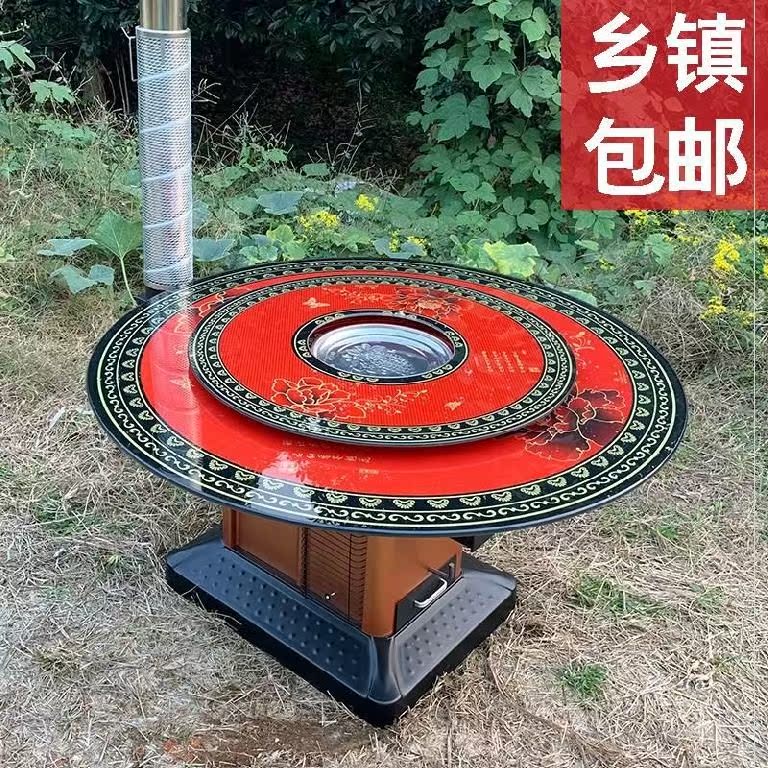 柴火炉家用农村室内取暖炉我想要买木材烤火炉煤炭取暖桌正方形