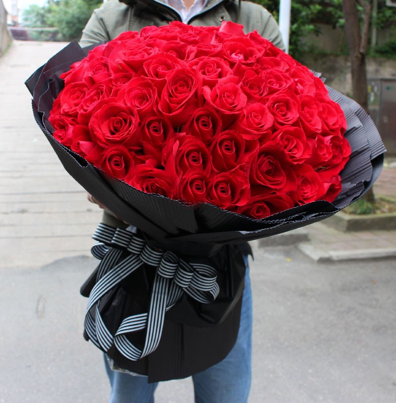 七夕情人节99朵玫瑰花束合肥花店同城速递求婚纪念日女友鲜花送花