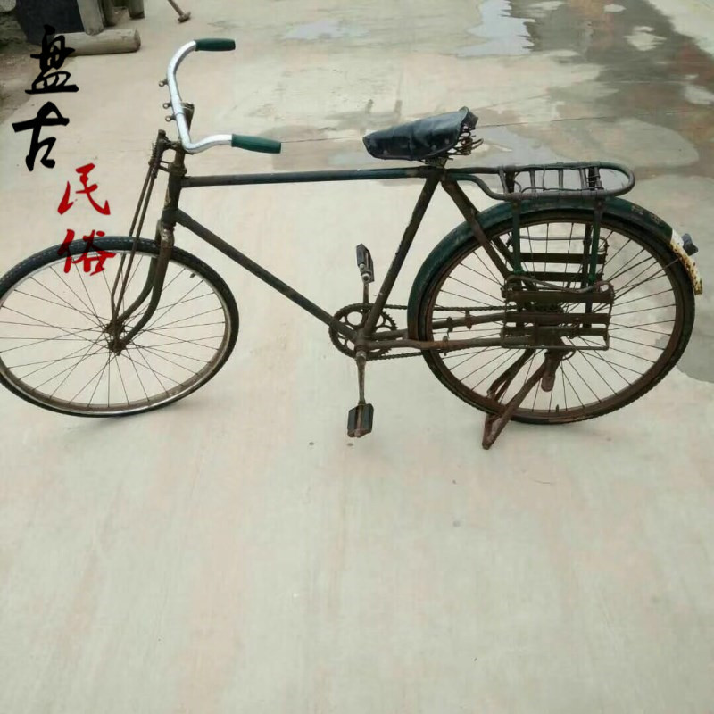 怀旧收藏70八十年代老式自行车28大杠上海凤凰永久男式单车老物件