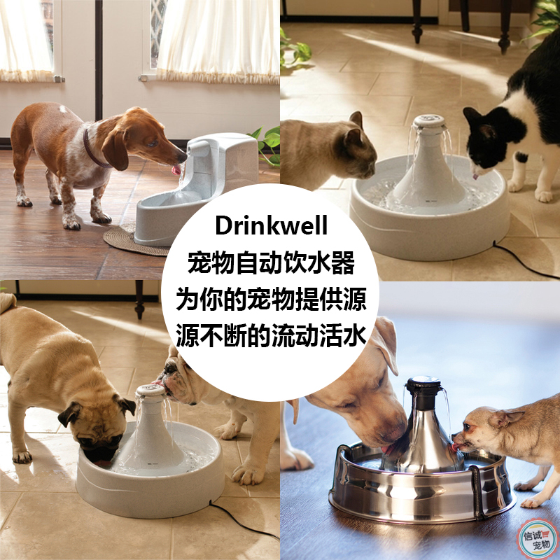 drinkwell宠物自动饮水器猫咪狗狗自动循环饮水机360喷泉自用推荐