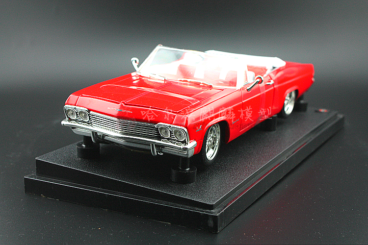 hw风火轮1:18汽车模型 雪佛兰英帕拉1965款chevy impala红色