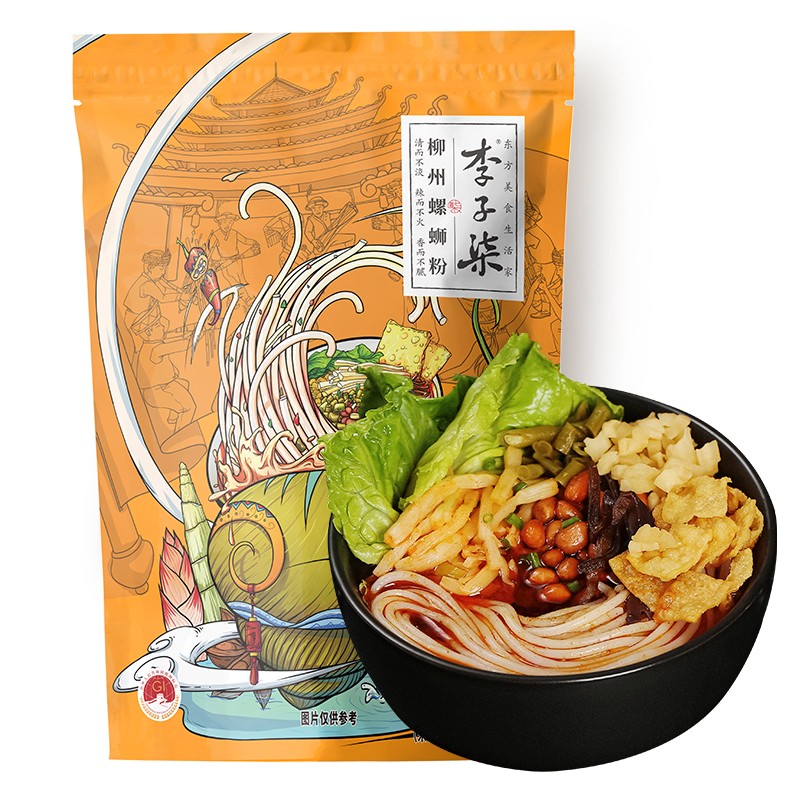 李子柒 广西柳州特产(煮食)袋装 方便速食面粉米线 螺蛳粉 335g