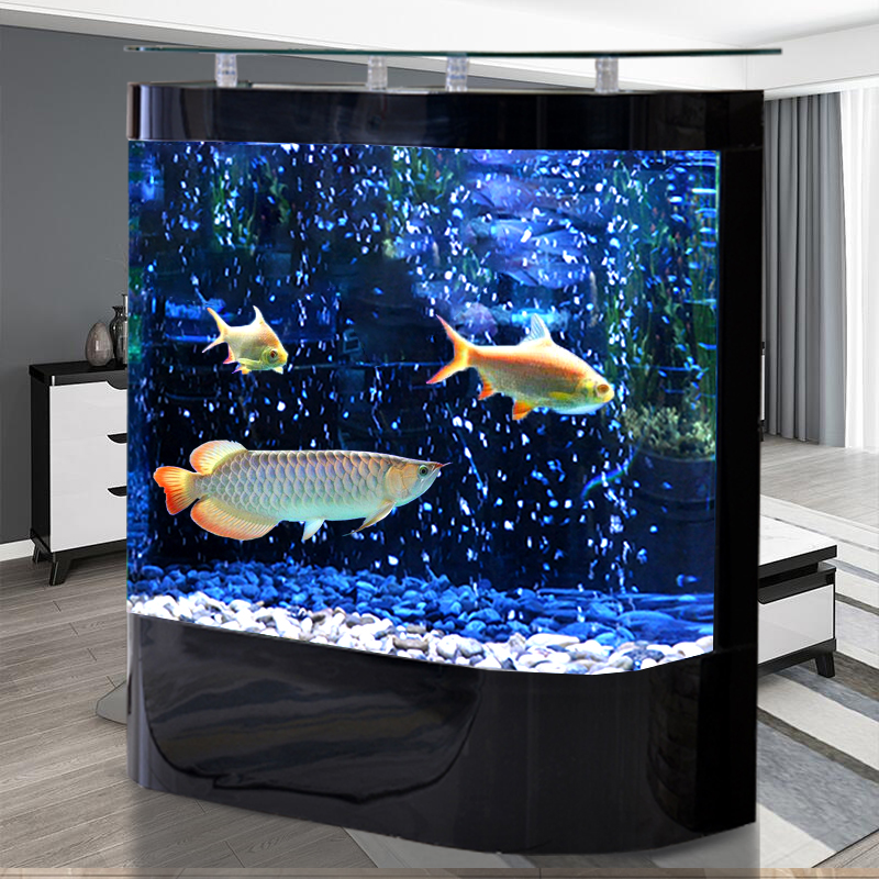 生态鱼缸水族箱家用客厅小型中大型免换水懒人欧式圆形玻璃金鱼缸
