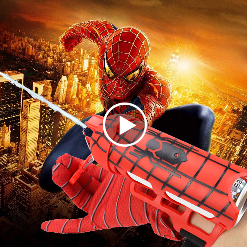 蜘蛛侠发射器吐丝玩具蜘蛛网喷射手腕装备绳索黑科技喷丝手套蛛丝