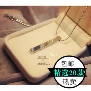 韩国春夏时尚钛钢项链毛衣链百搭长款装饰衣服配饰品男女挂件韩版毛衣链