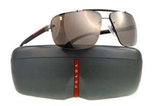 正品PRADA太阳镜男红标墨