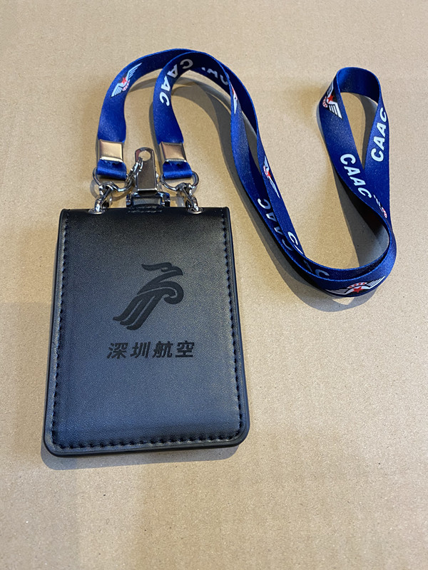深圳航空工作证双层卡套深航登机牌皮套机场工作人员证件卡包皮套