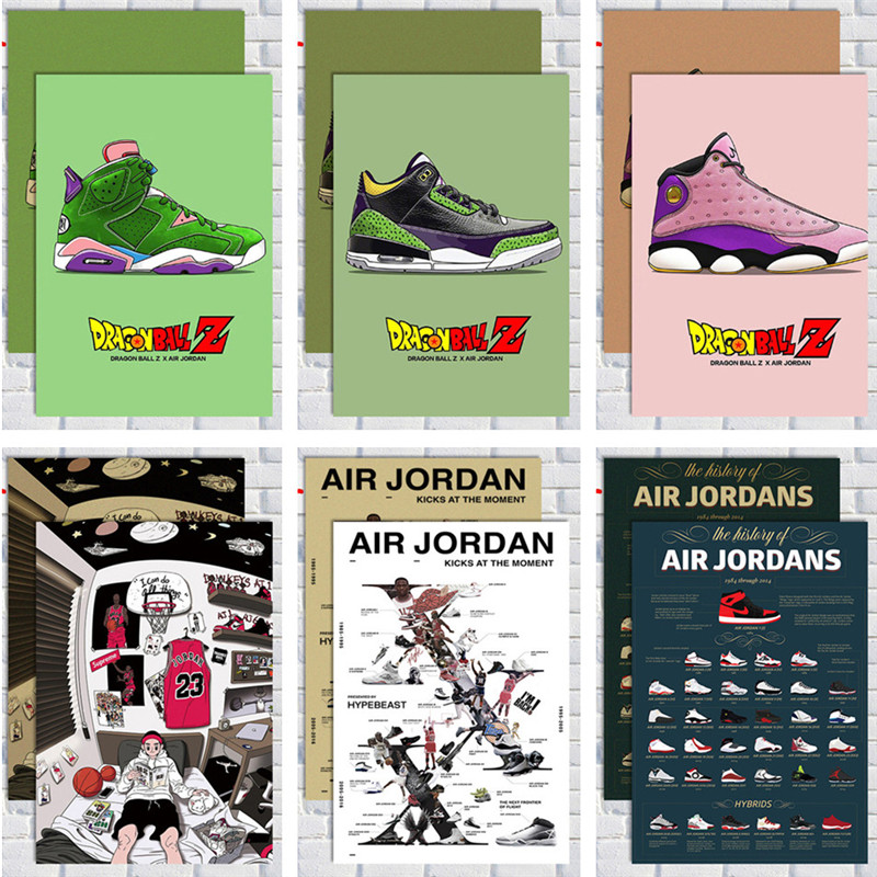 jordan海报潮流卡通篮球艺术乔丹装饰挂画个性创意广告宣传