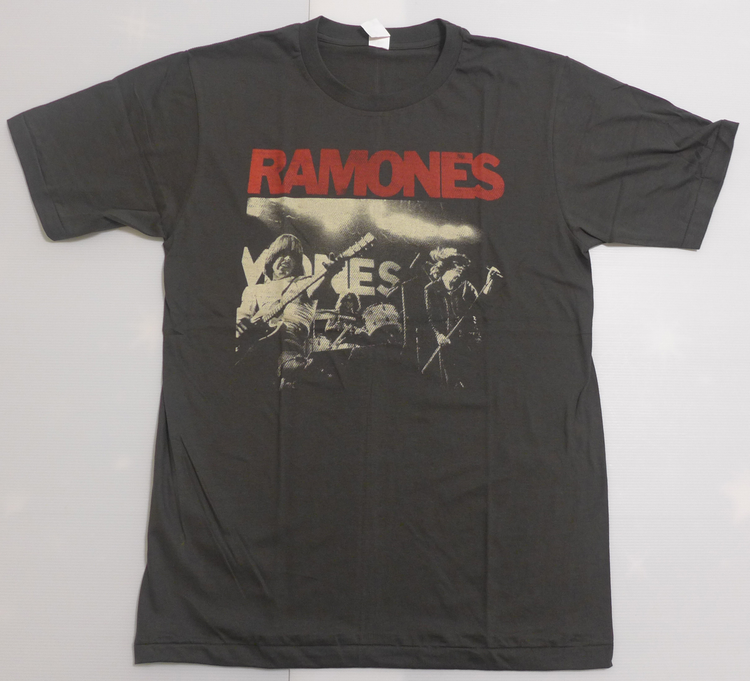 ramones 雷蒙斯乐队 朋客 punk 刷旧做旧进口短袖摇滚t恤t-shirt