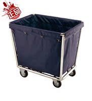不锈钢可折叠X形布草车酒店服务车手推车洗衣