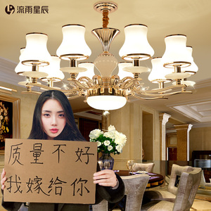 欧式吊灯 客厅灯欧式水晶吊灯现代简约餐厅灯大气美式LED卧室灯具吊灯