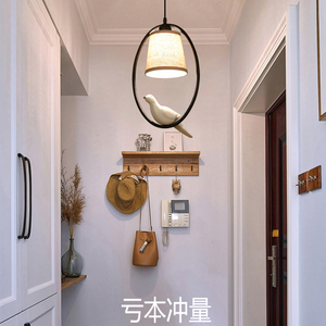 入户美式餐厅吊灯进门衣帽间过道阳台简约单头北欧小鸟玄关小吊灯吊灯