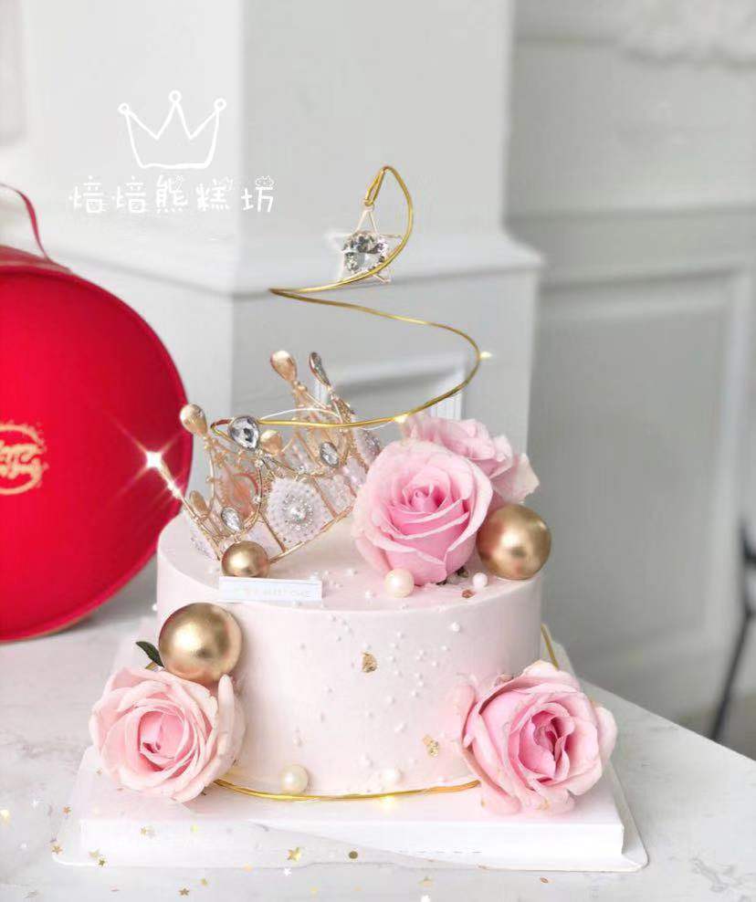 许愿圈创意女神鲜花生日蛋糕唯美创意北京上海深圳全国同城配送