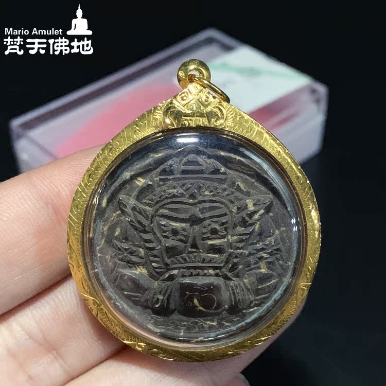 泰国佛牌真品 龙婆坤 2536年 单眼椰壳拉壶 拉胡佛牌 比赛第一