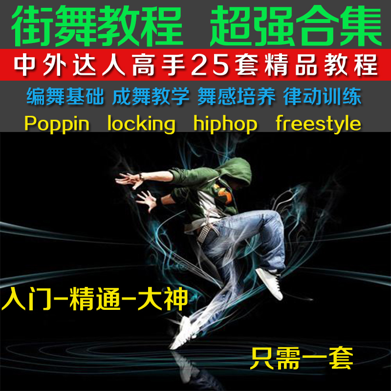 hiphop跳舞少儿街舞教程零基础自学入门成人儿童动作分解教学视频