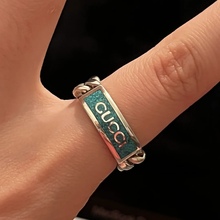 Gucci / Gucci 2024SS Новые кольца для влюбленных Серебряное кольцо
