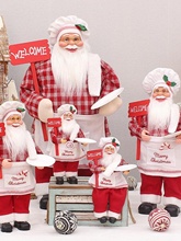 Рождественские декоративные принадлежности, красная и белая одежда, шеф - повар, ресторан для престарелых, праздничные подарки, сувениры.