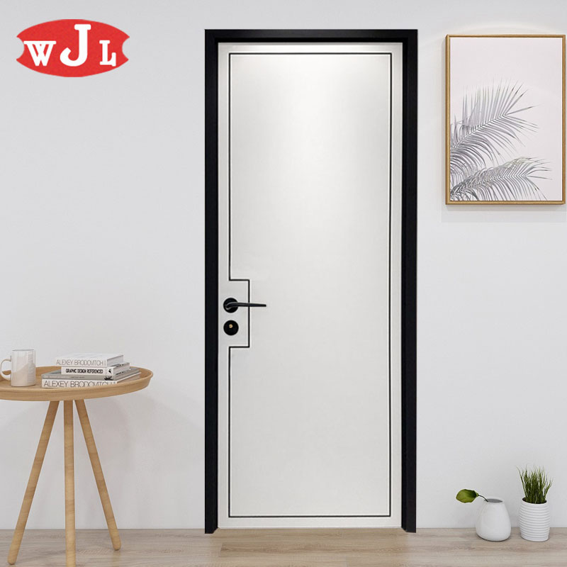 极简轻奢窄边框木门 家用房门实木烤漆白色室内门 房间卧室套装门