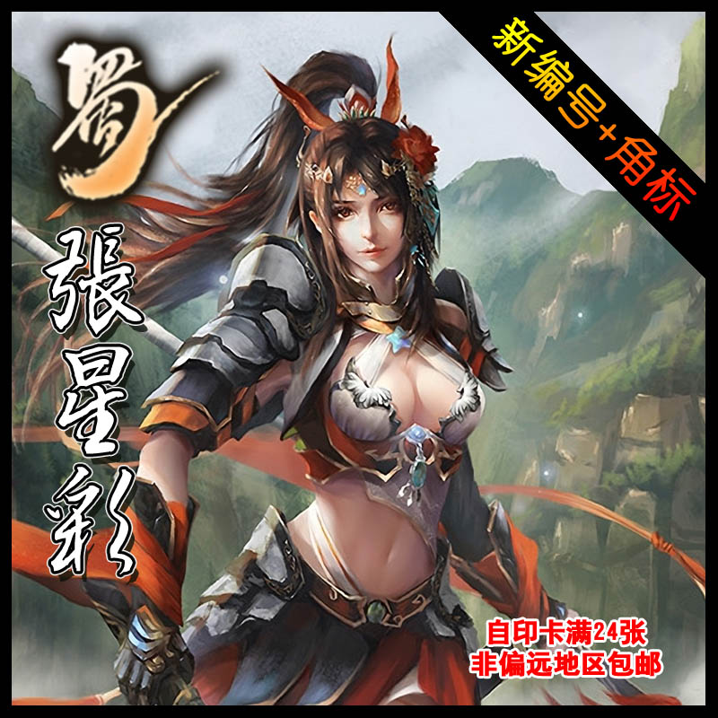 三国 英雄 民间杀 sp蜀042 张星彩 q版 传说 全副皮肤卡