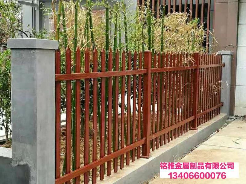 铝合金木纹护栏 铝艺别墅栅栏 花园洋房景观篱笆 庭院阳台防护栏