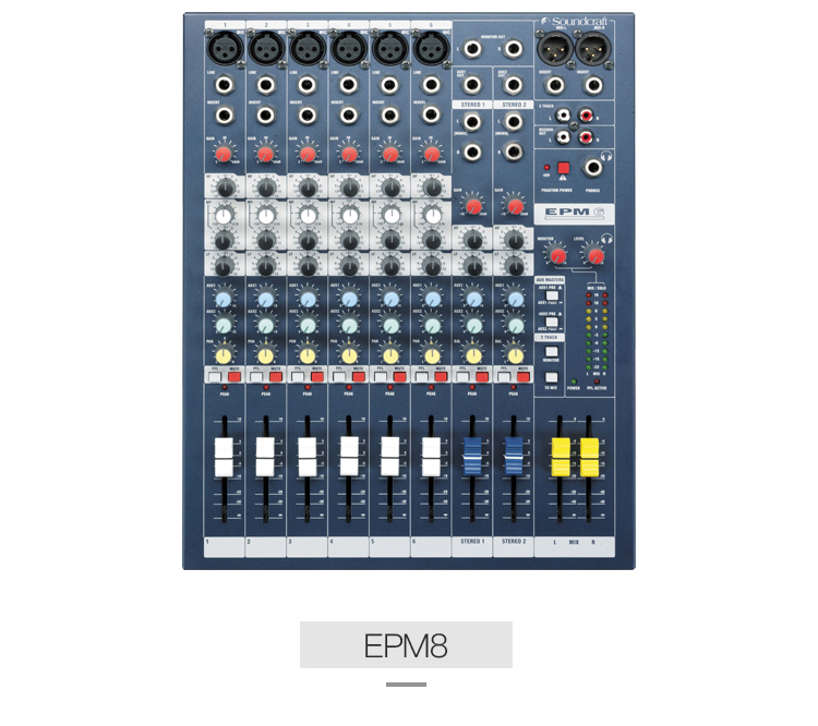 soundcraft/声艺 epm8 专业舞台会议室8路调音台