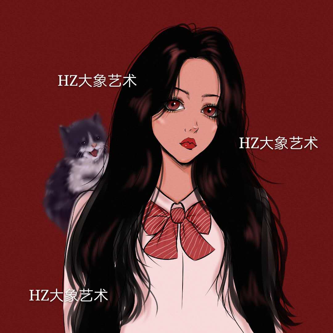 个性欧美漫画卡通真人照片转手绘插画人像设计情侣头像礼物画师约