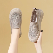 Туфли для рыбаков с ароматом женские летом 2024 новые кружевные туфли с воздухопроницаемой сеткой женские туфли с толстой подошвой