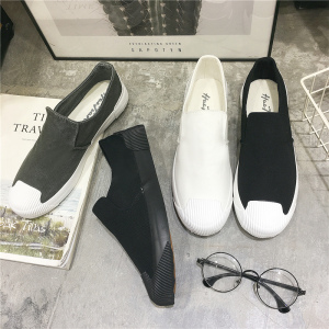 透气男鞋子潮鞋夏季新款帆布鞋男一脚蹬懒人鞋老北京布鞋男休闲鞋老北京布鞋