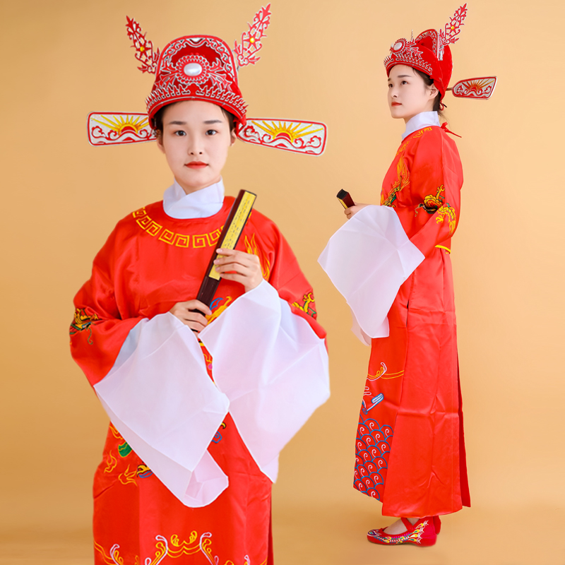 古装女状元服装女驸马状元服博饼财神爷演出服装女驸马衣服