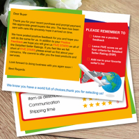 外贸售后卡-10件包邮\/ebay速卖通亚马逊英文版