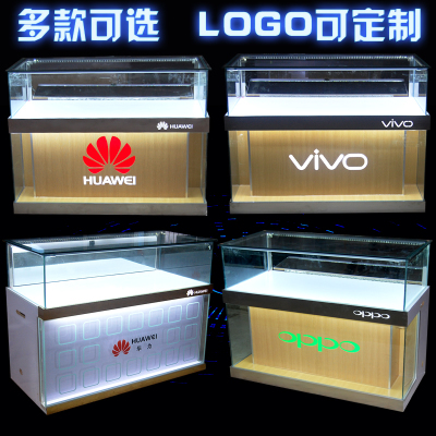 手机柜台 新款华为oppovivo联通移动产品透明玻璃展示柜转角烟柜