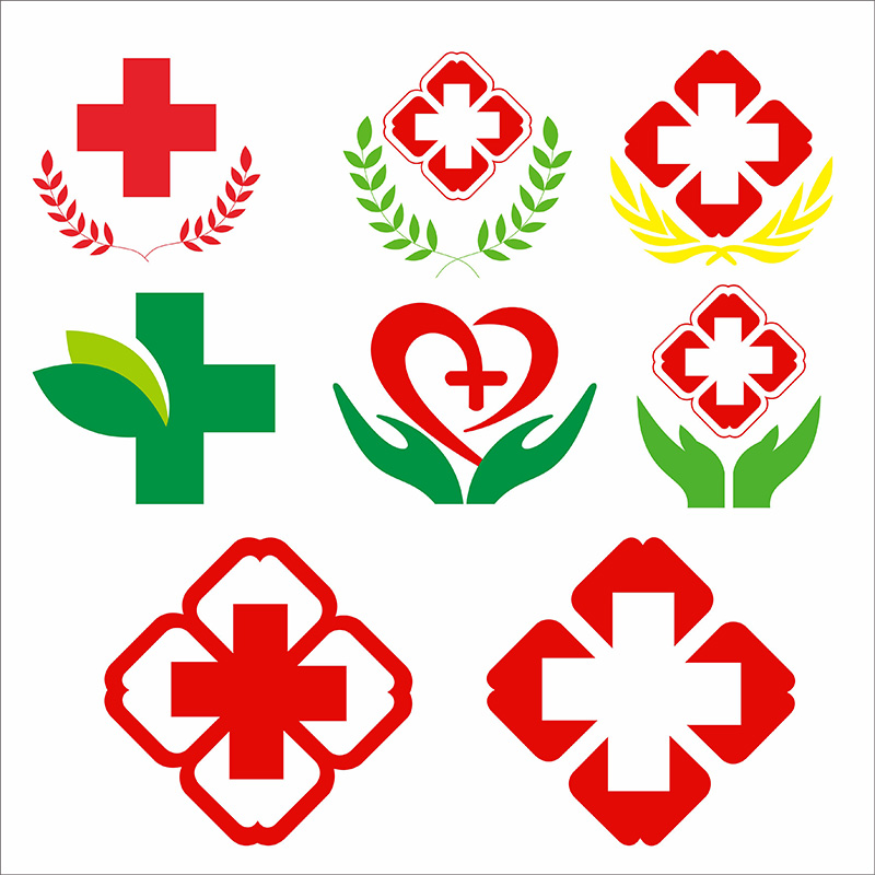红十字贴医院诊所救护车玻璃门贴护士站病房药房标志标识装饰墙贴